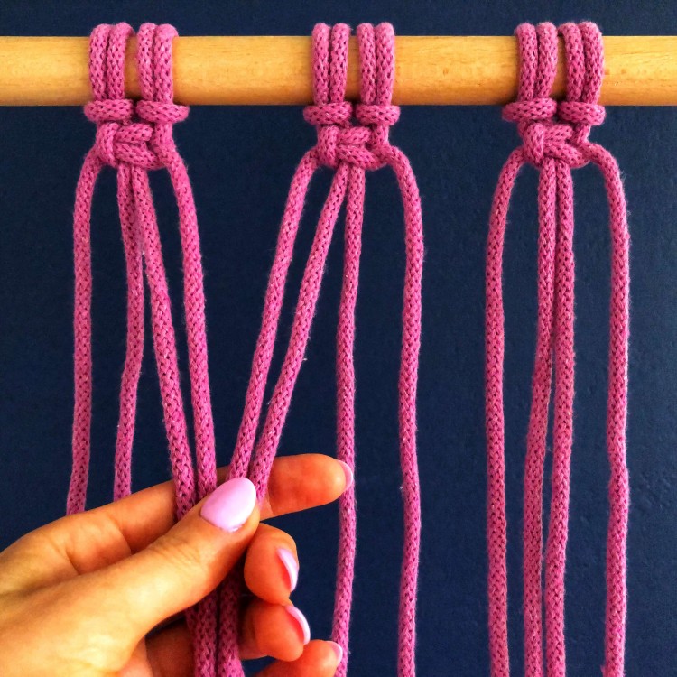 rozpoczęcie drugiego rzędu siatki