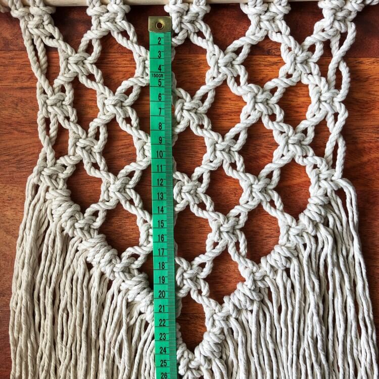jak wymierzyć sznurek w makramie