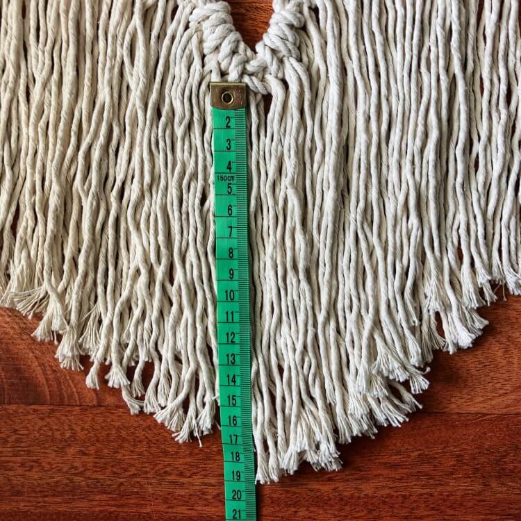 jak wymierzyć sznurek w makramie
