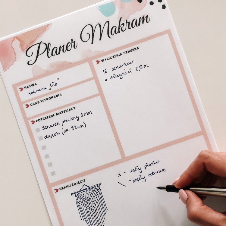 planer makram- notatnik