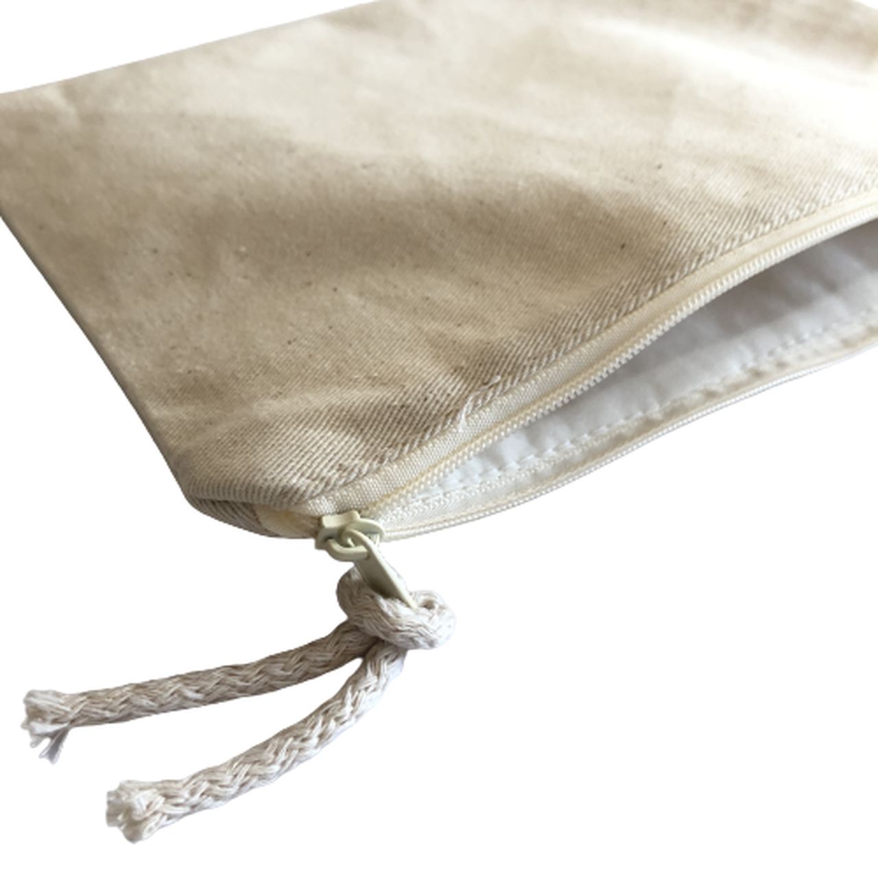 Bawelniany wklad do torebki z makramy - kopertowka kosmetyczka 5