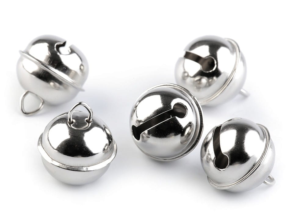 Dzwoneczki metalowe 20mm Srebrny