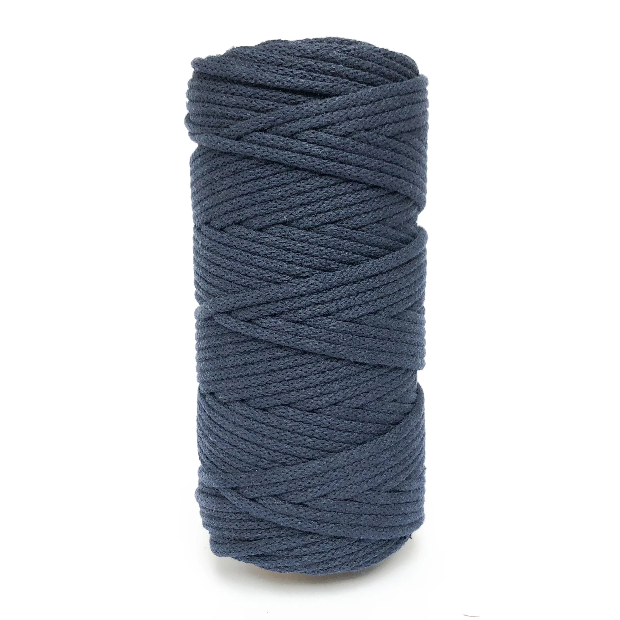 Jeans sznurek bawelniany do makramy pleciony 5mm z rdzeniem Classic