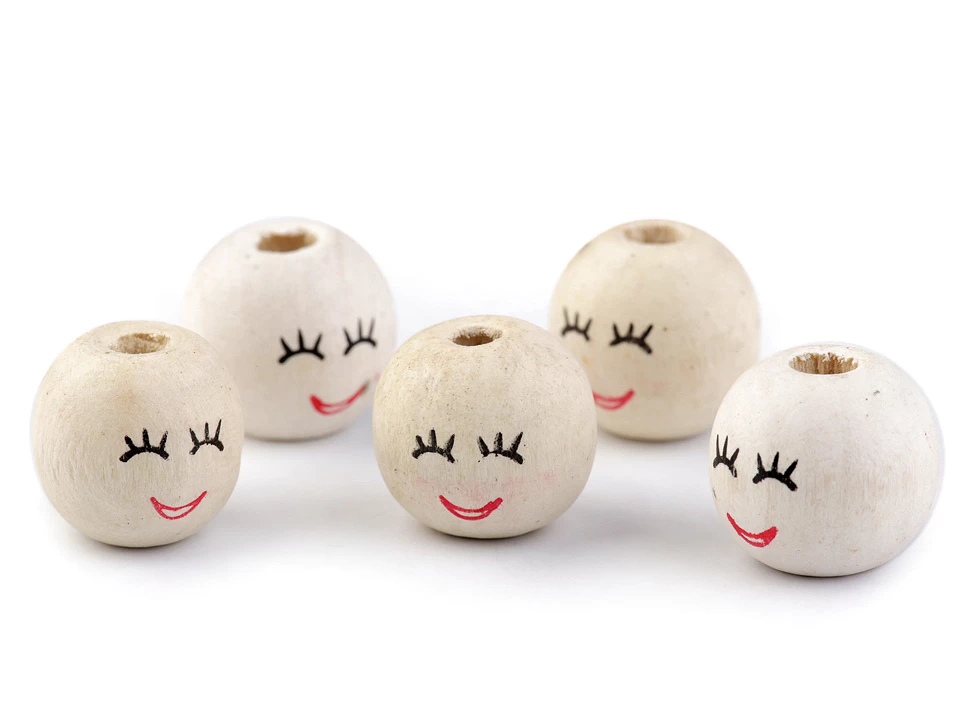 Korale z malowana buzka glowka aniolka 3