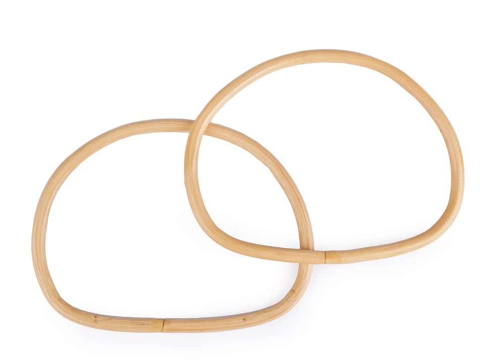 Uchwyty, Raczki bambusowe do torebki gładkie 14x17,5cm