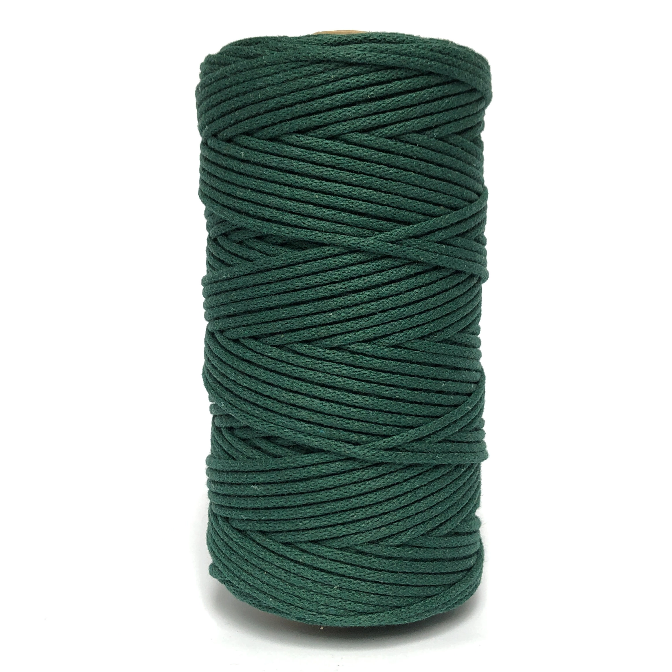 Zielony Butelkowy sznurek bawelniany do makramy pleciony 3mm z rdzeniem Classic