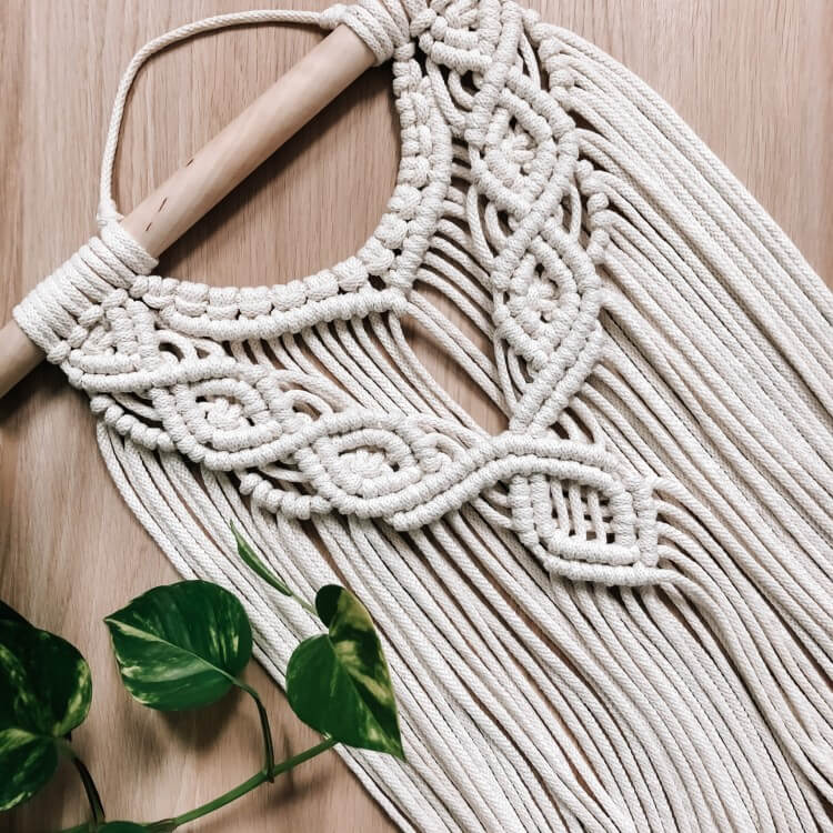 drazek drewniany do makramy