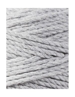 jasny szary light grey sznurek potrojnie skrecany 3PLY 3 mm do makramy Bobbiny