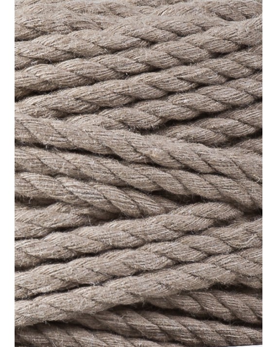 kawowy coffee sznurek potrojnie skrecany 3PLY 5 mm do makramy Bobbiny