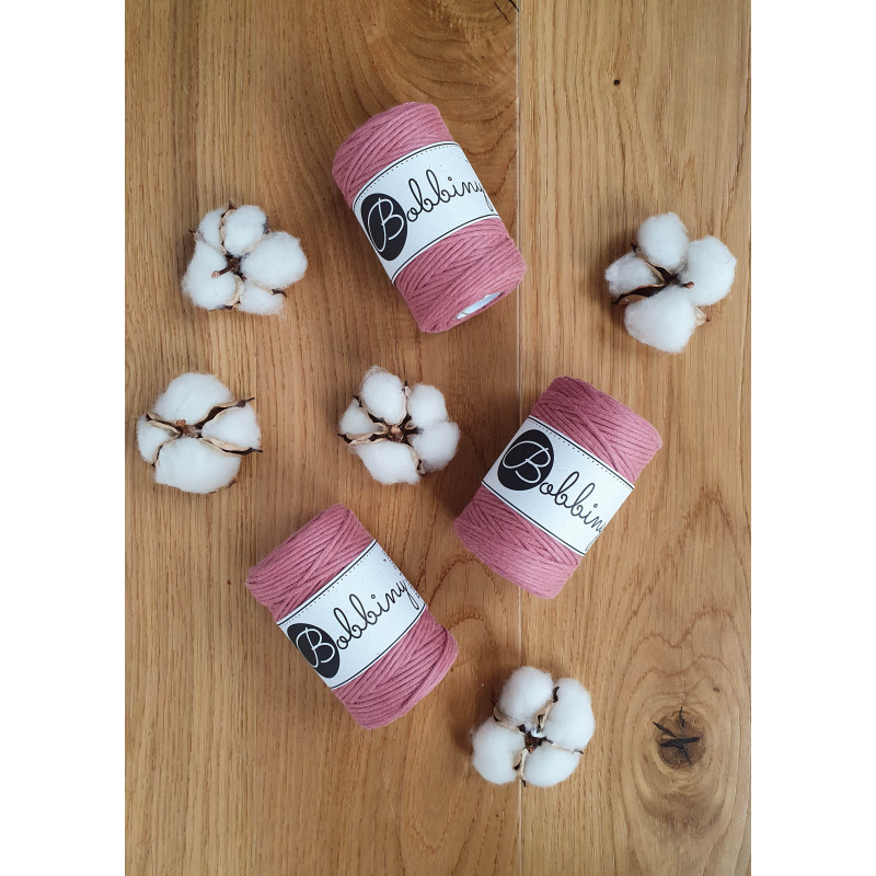 kwiatowy blossom sznurki bawelniane skrecane 1,5 mm do makramy Bobbiny