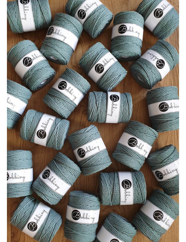 laurowy laurel sznurki bawelniane potrojnie skrecane 3PLY 5 mm do makramy Bobbiny