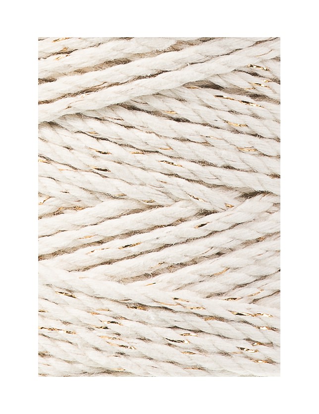 naturalne zloto golden natural sznurek potrojnie skrecany 3PLY 3 mm do makramy Bobbiny