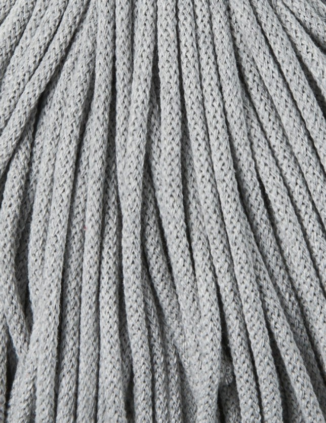 srebrny silver sznurek pleciony z rdzeniem premium 5 mm do makramy Bobbiny