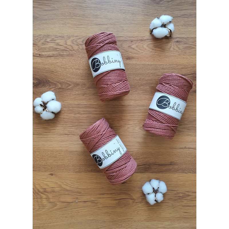 sunset sznurki bawelniane potrojnie skrecane 3PLY 3 mm do makramy Bobbiny