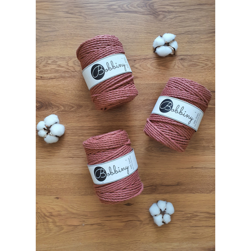 sunset sznurki bawelniane potrojnie skrecane 3PLY 5 mm do makramy Bobbiny