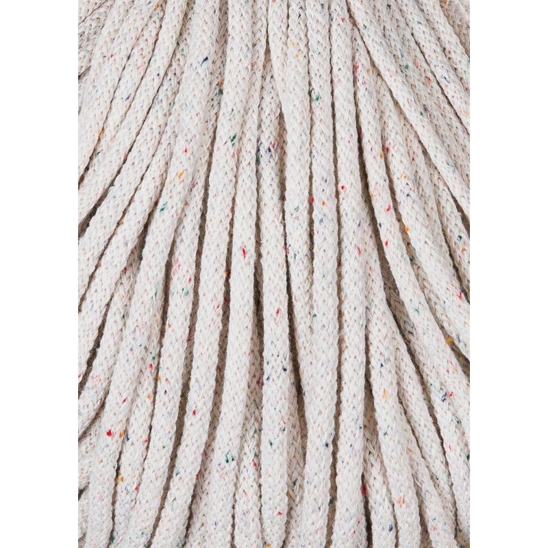 teczowy pyl rainbow dust sznurek pleciony z rdzeniem premium 5 mm do makramy Bobbiny