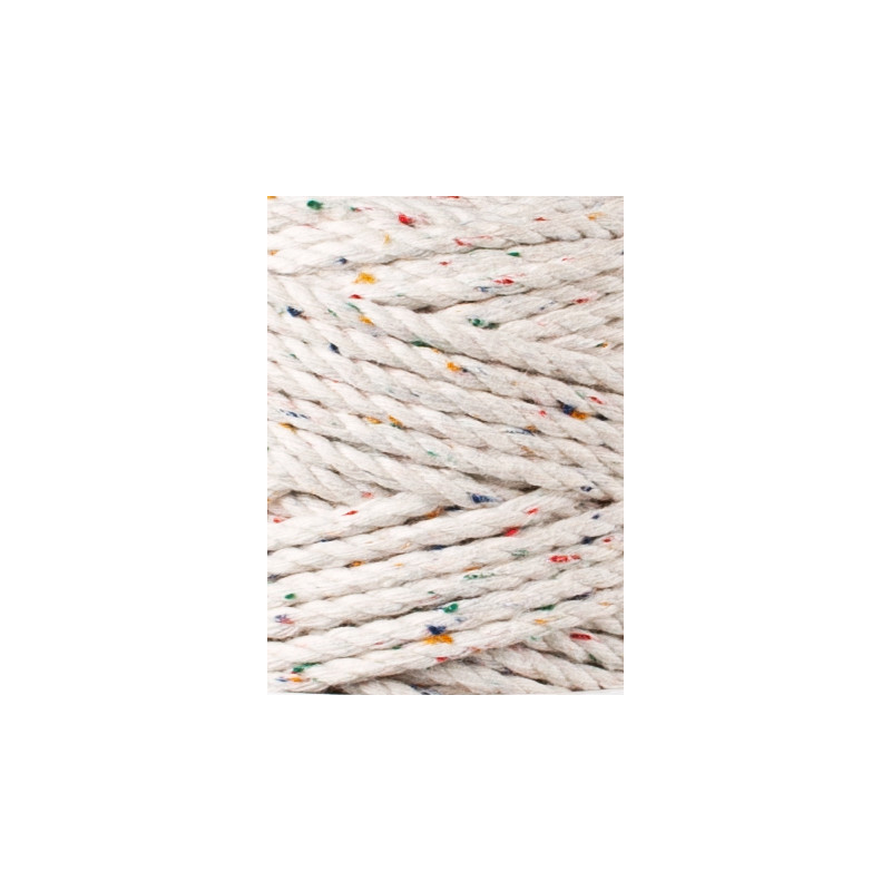 teczowy pyl rainbow dust sznurek potrojnie skrecany 3PLY 3 mm do makramy Bobbiny