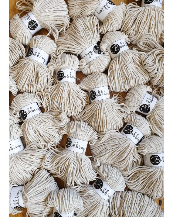 teczowy pyl rainbow dust sznurki bawelniane plecione junior 3 mm do makramy Bobbiny