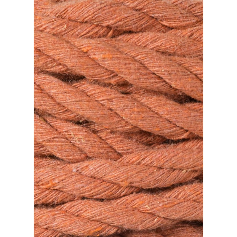 terracotta sznurek potrojnie skrecany 3PLY 9 mm do makramy Bobbiny