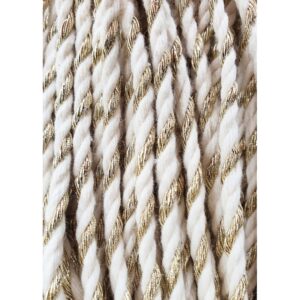 twist zloty sznurek potrojnie skrecany 3PLY 3 mm do makramy Bobbiny